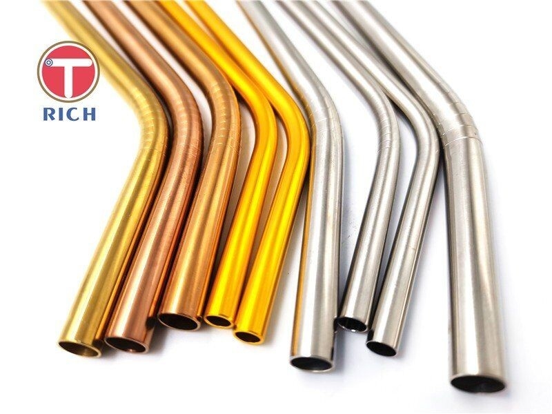Thực phẩm thân thiện với môi trường Bộ ống hút bằng thép không gỉ 304/316 để uống nước giải khát