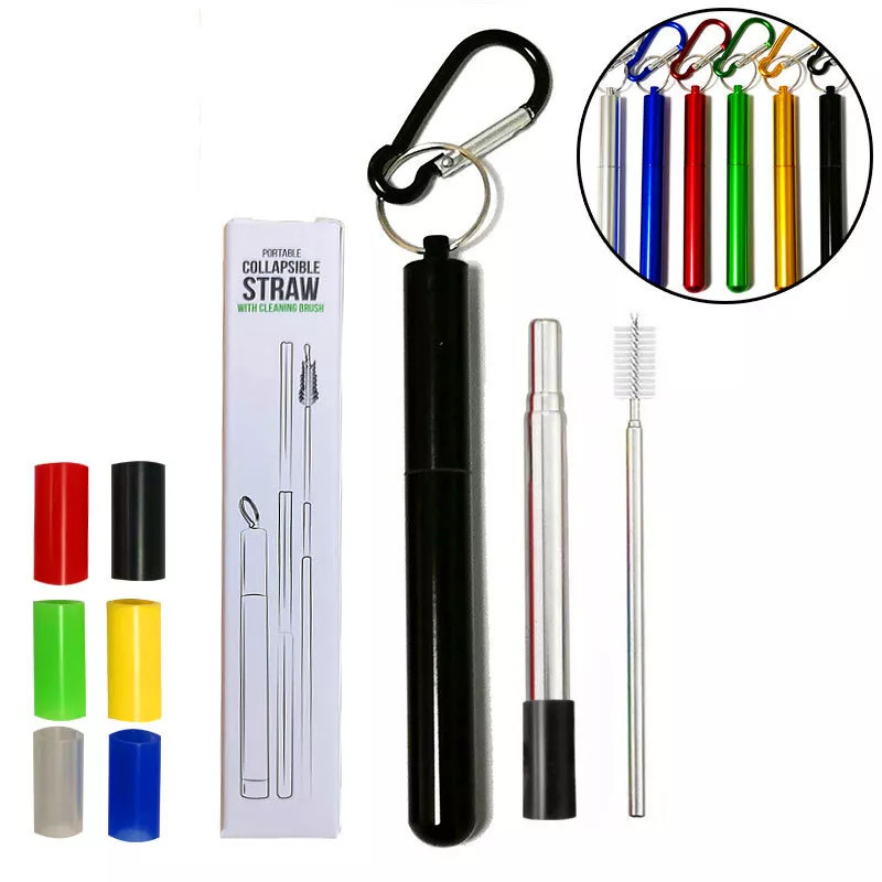 Thực phẩm thân thiện với môi trường Bộ ống hút bằng thép không gỉ 304/316 để uống nước giải khát