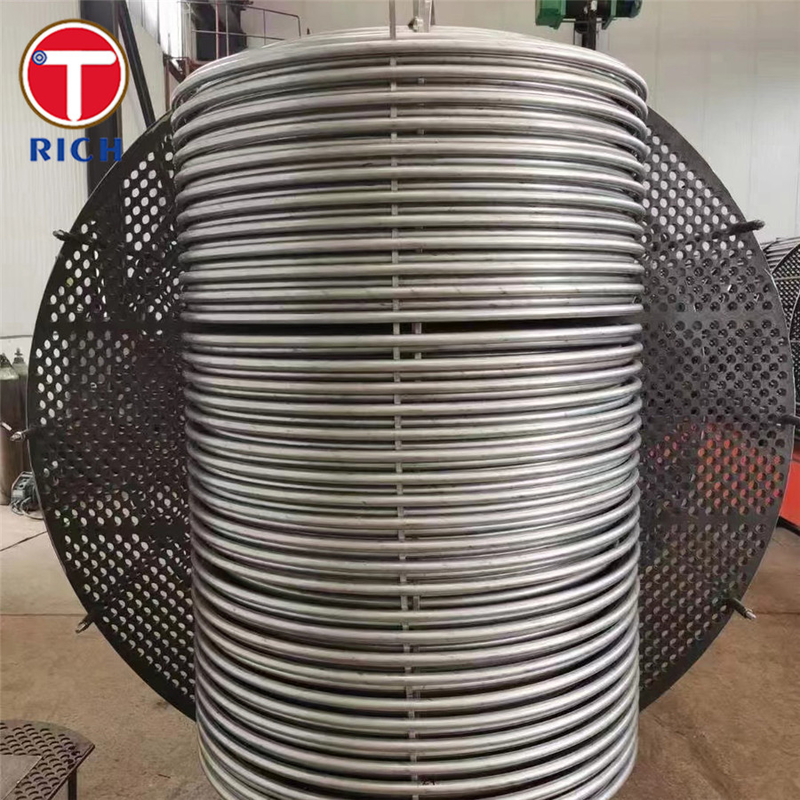 ASTM A688 304 ủi ống thép không gỉ austenitic cho bộ trao đổi nhiệt máy sưởi nước