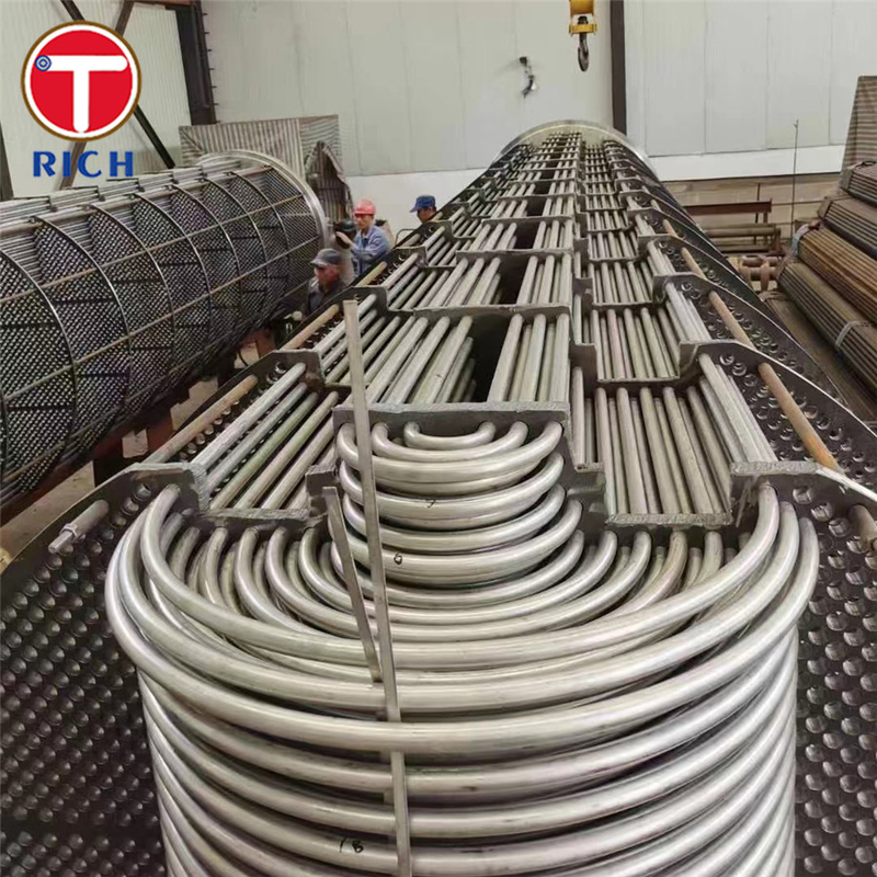 ASTM A688 304 ủi ống thép không gỉ austenitic cho bộ trao đổi nhiệt máy sưởi nước