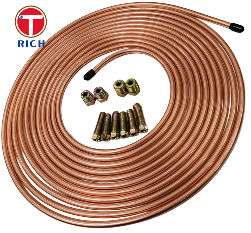 Ống Bundy mạ đồng SAE J527 có đường kính ngoài từ 4,76-12,7 mm cho ứng dụng ống phanh